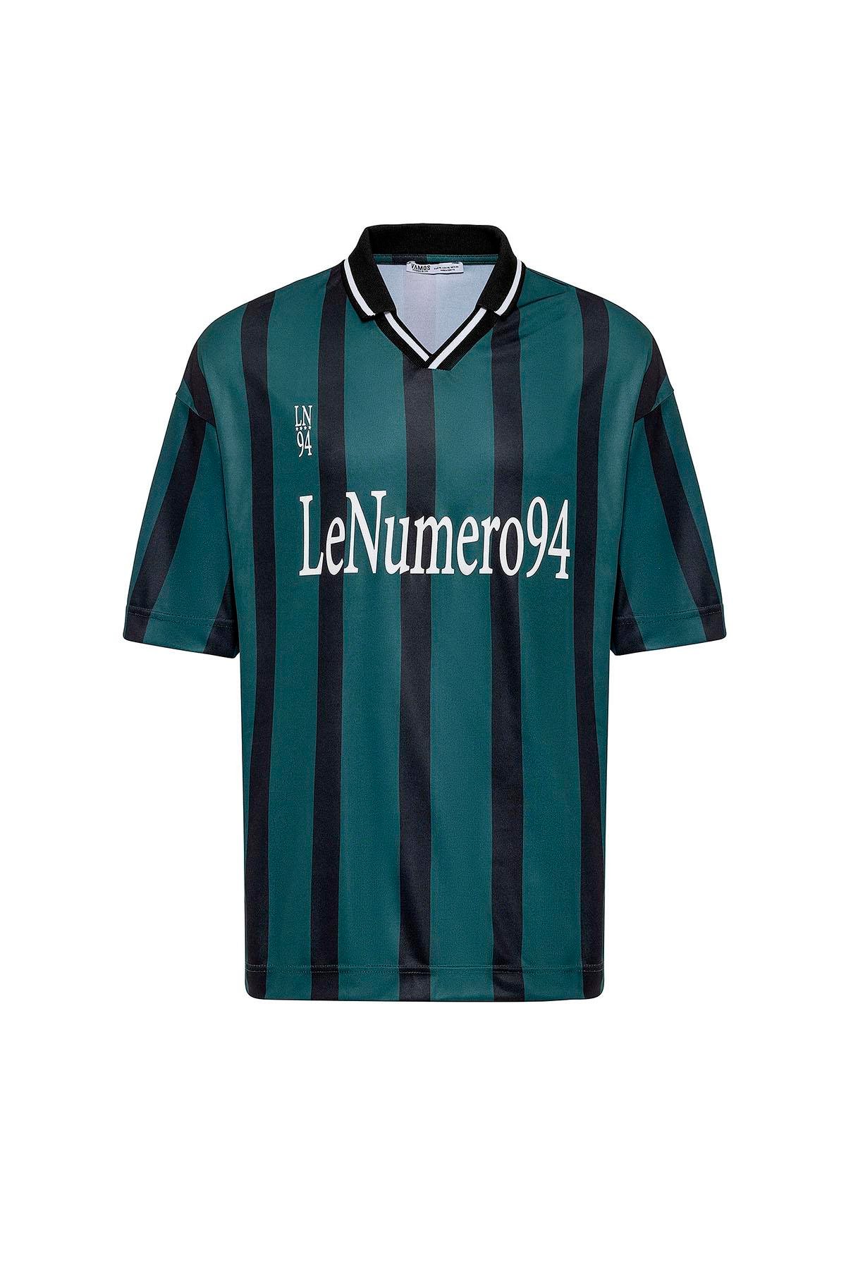 Oversize Baskılı Forma Tişört Nefti