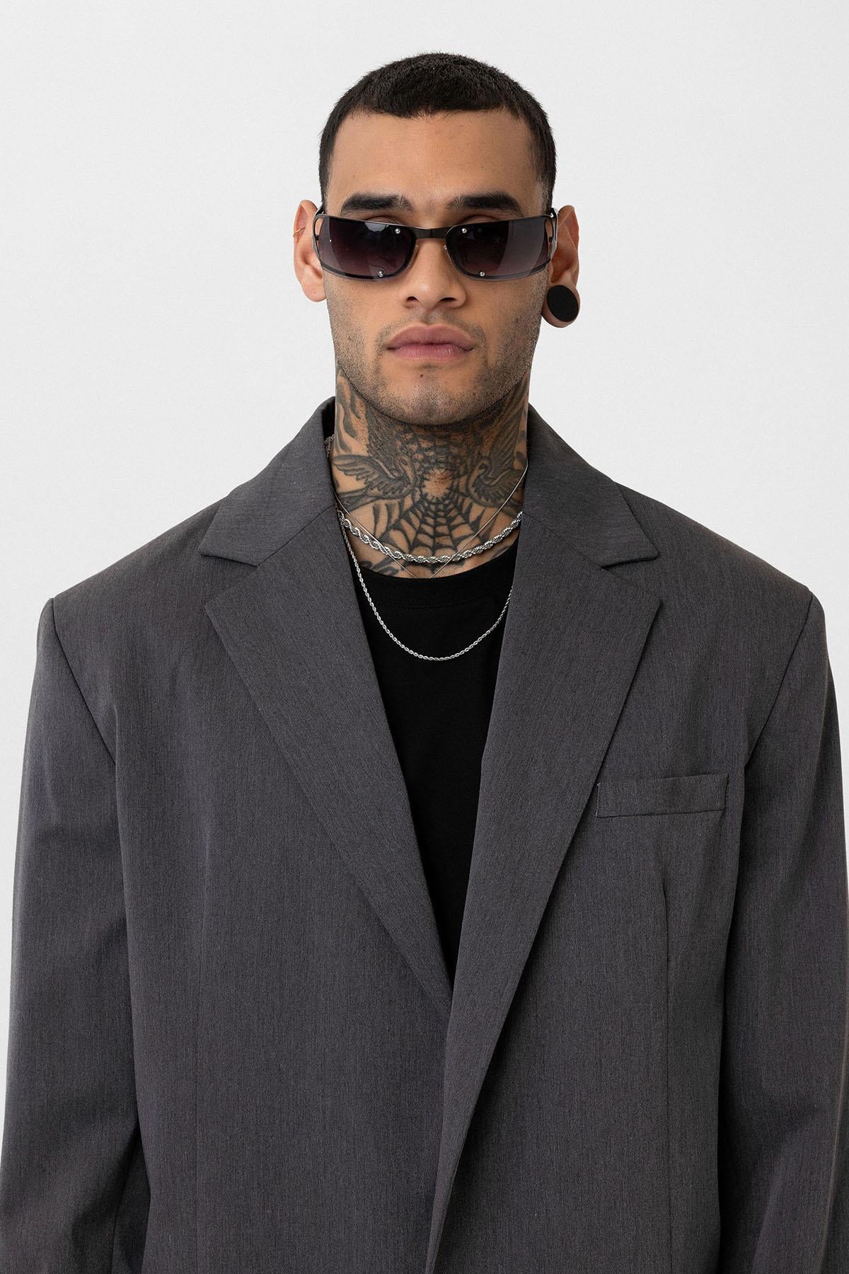 Oversize Blazer Ceket Antrasit