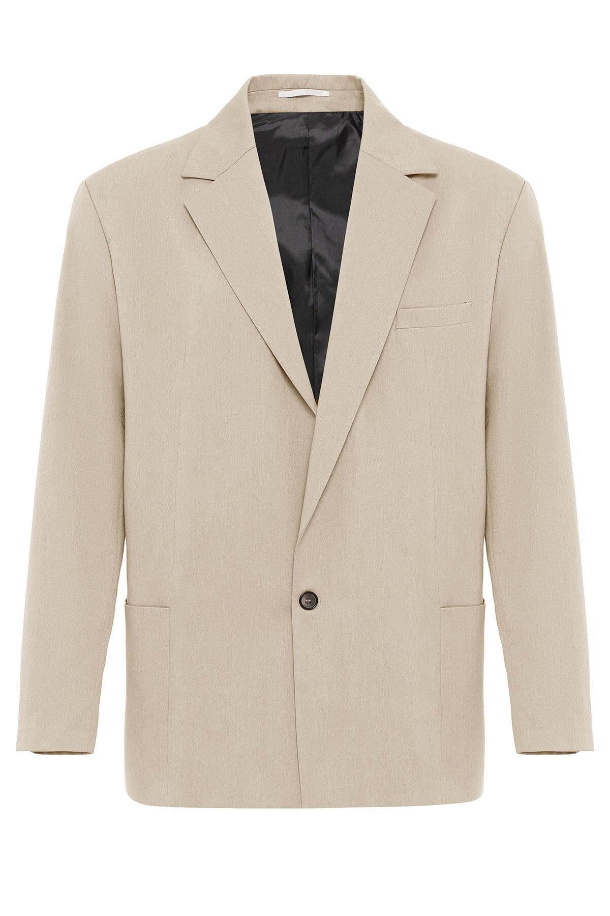 Oversize Blazer Ceket Bej