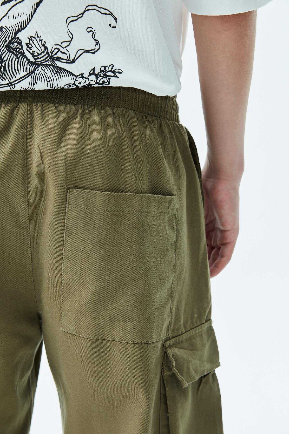 Oversize Kargo Pantolon - Taş Haki