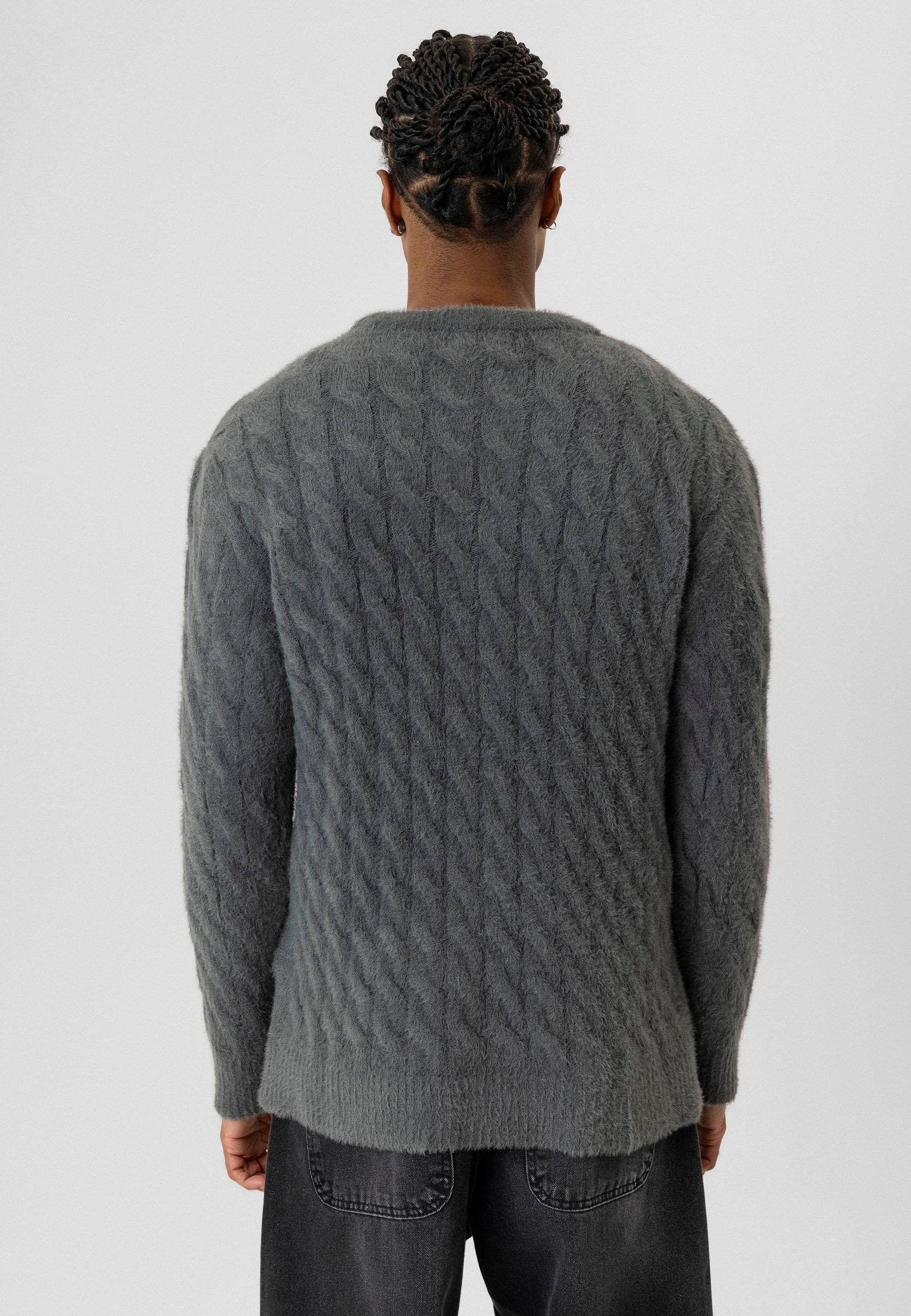 Oversize Triko Kazak Füme