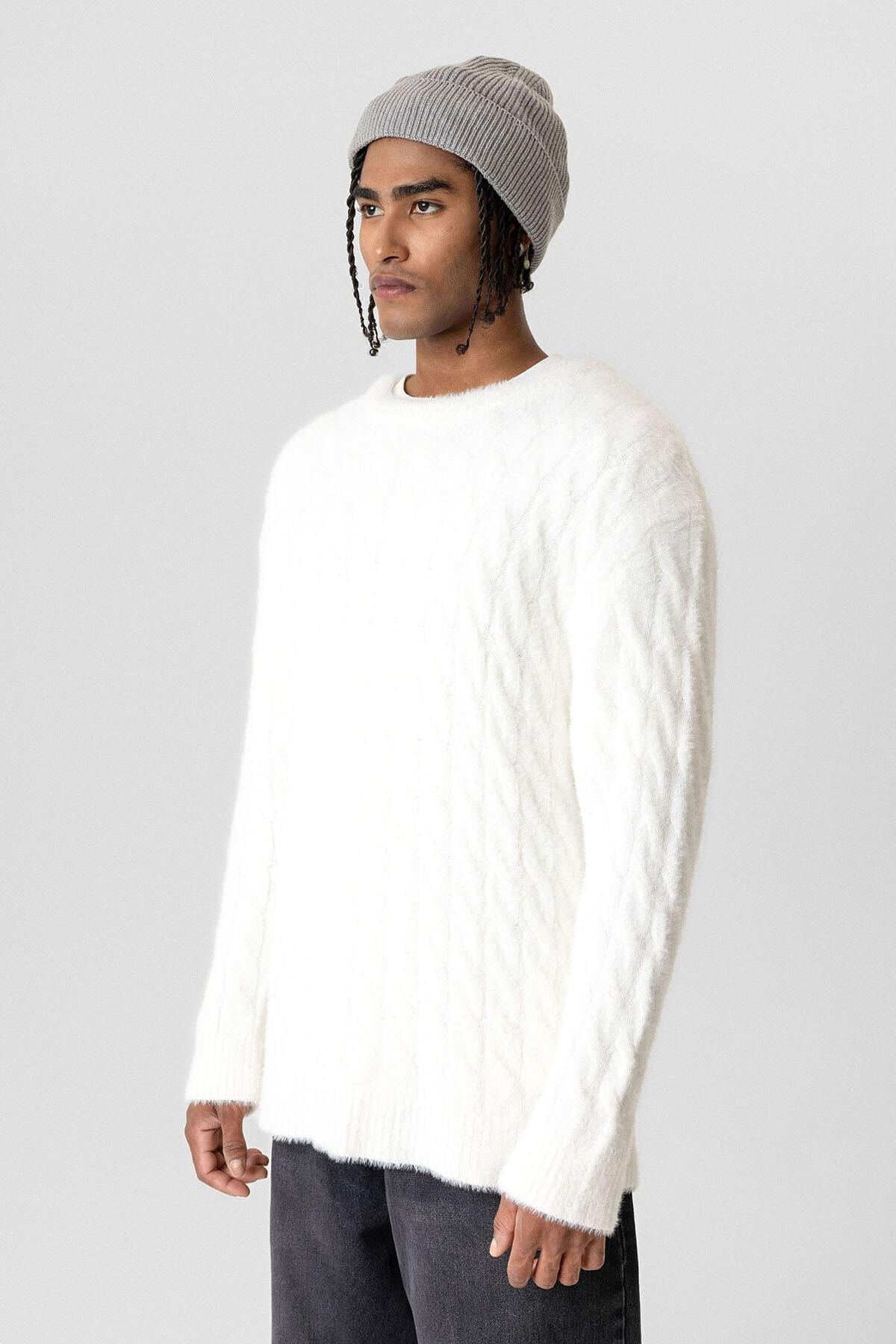 Oversize Triko Kazak Kemik