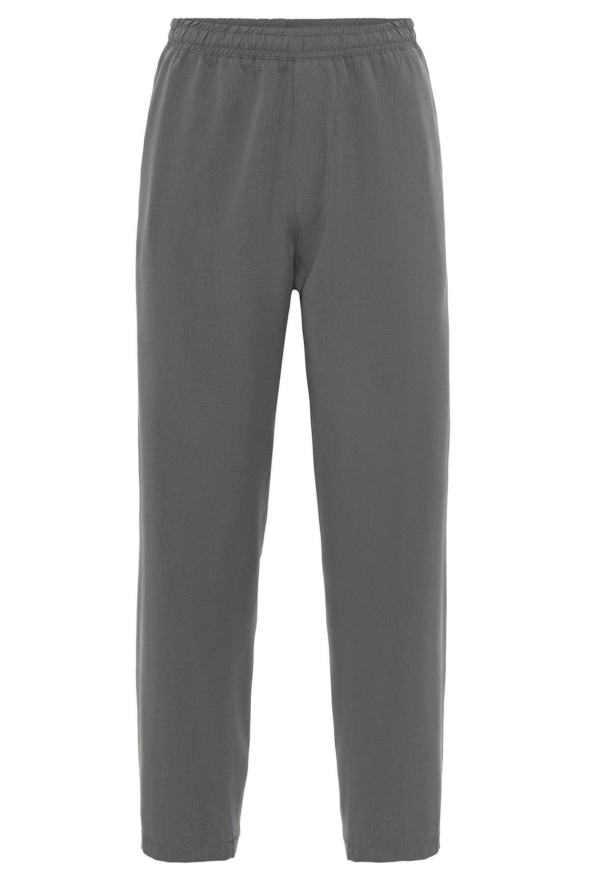 Rahat Kalıp Tensel Pantolon Gri