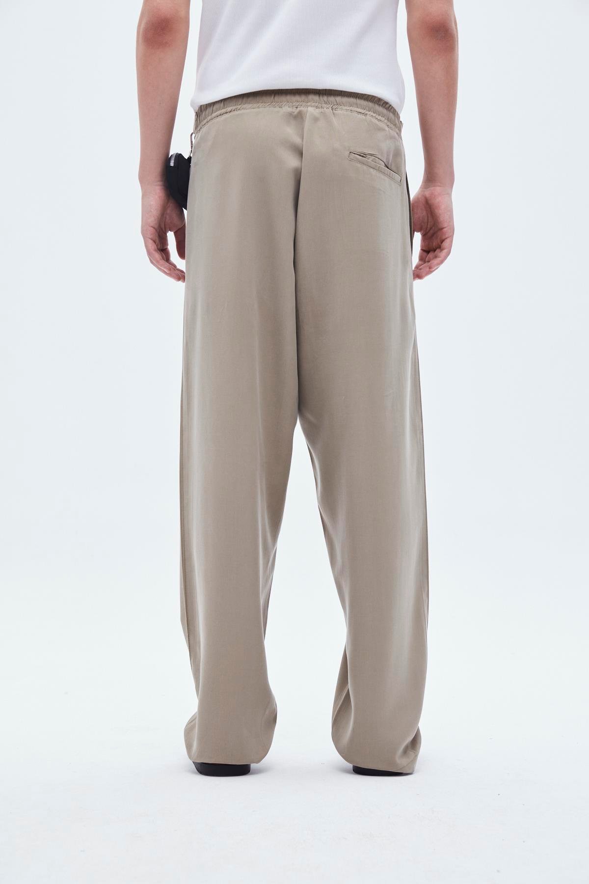 Rahat Kalıp Tensel Pantolon Haki