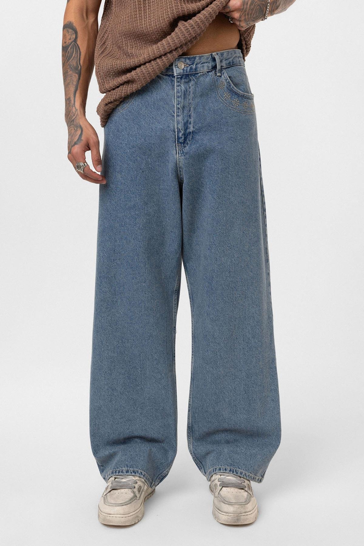 Relaxed Fıt Jean Mavi