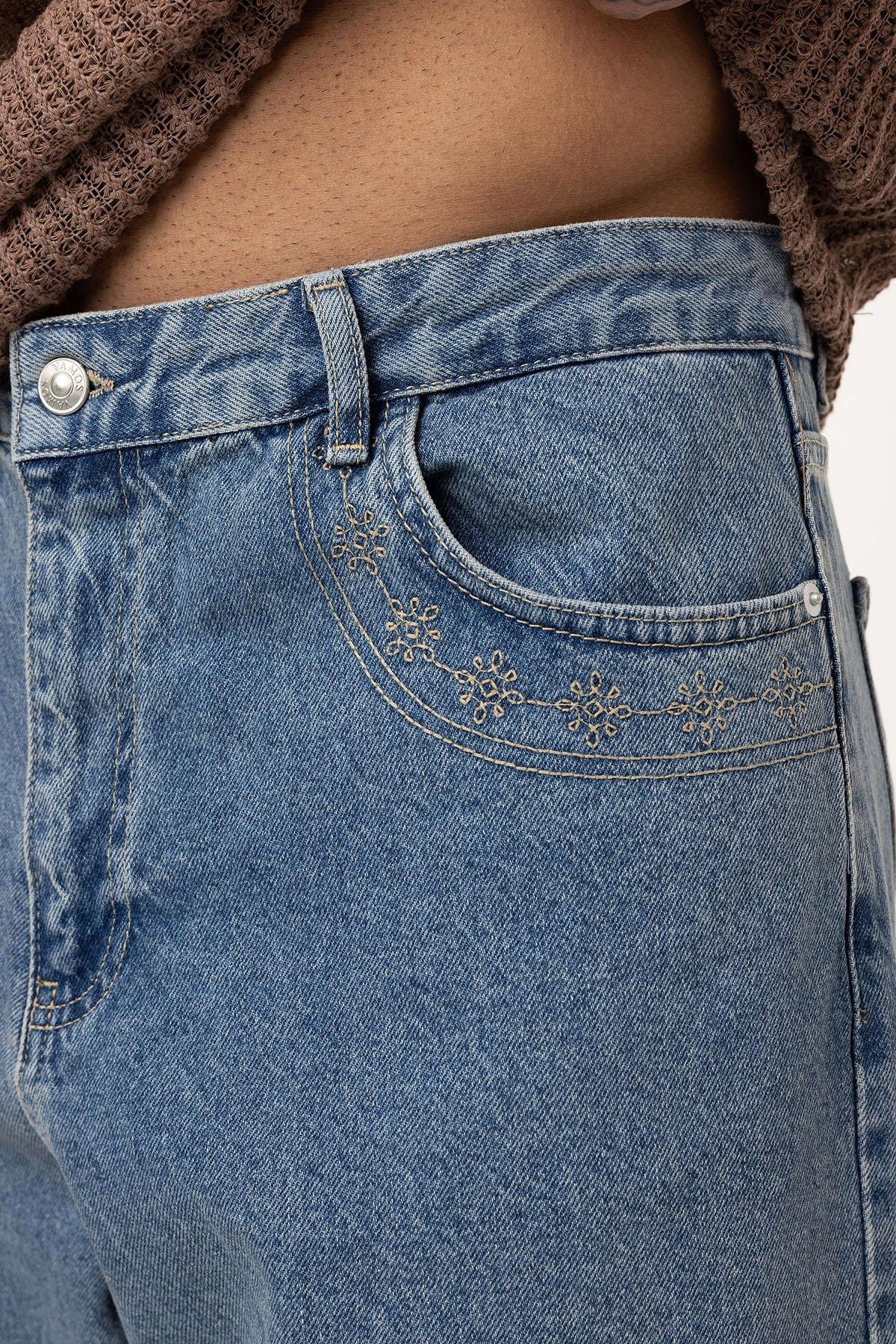 Relaxed Fıt Jean Mavi