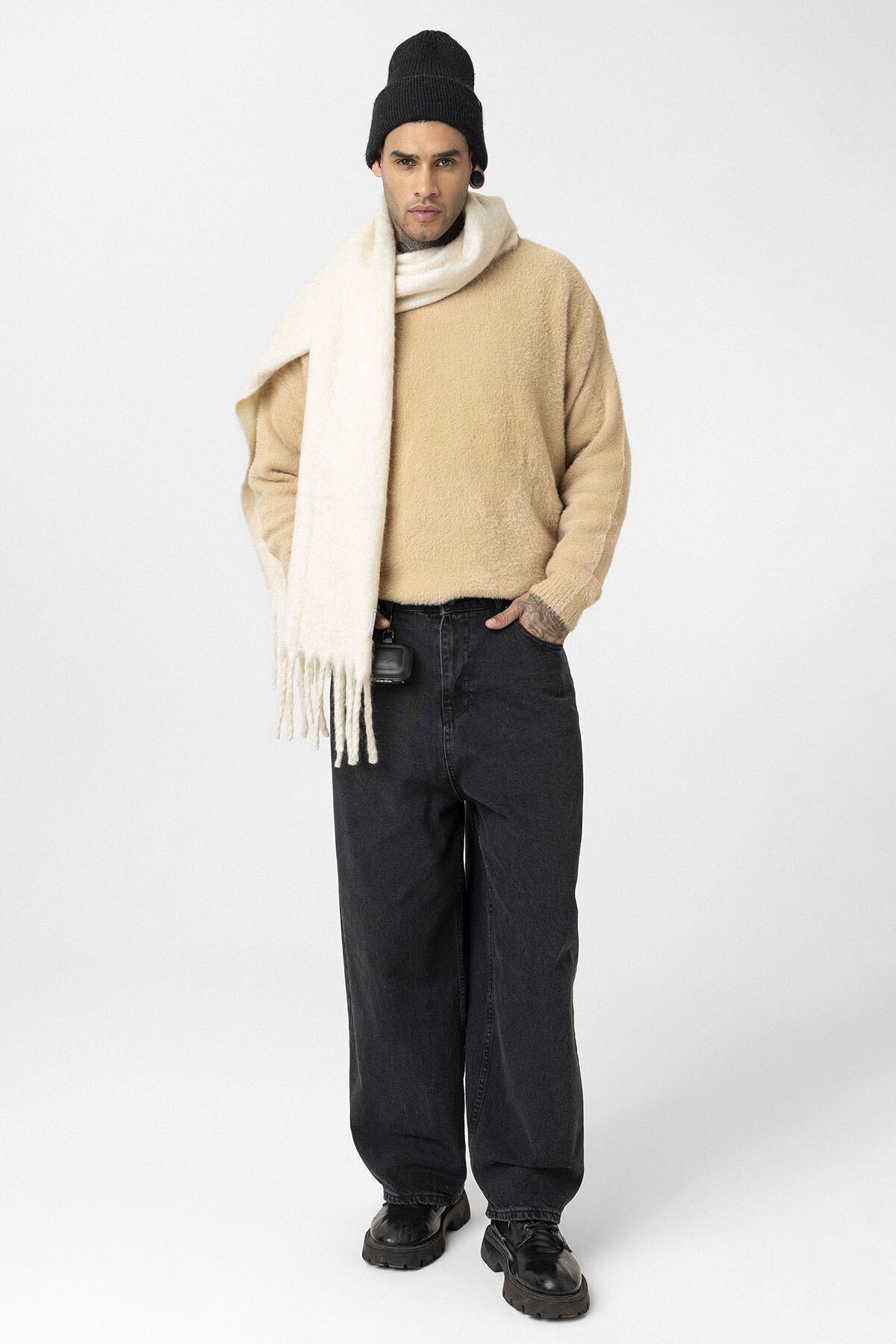 Super Baggy Fıt Jean Antrasit