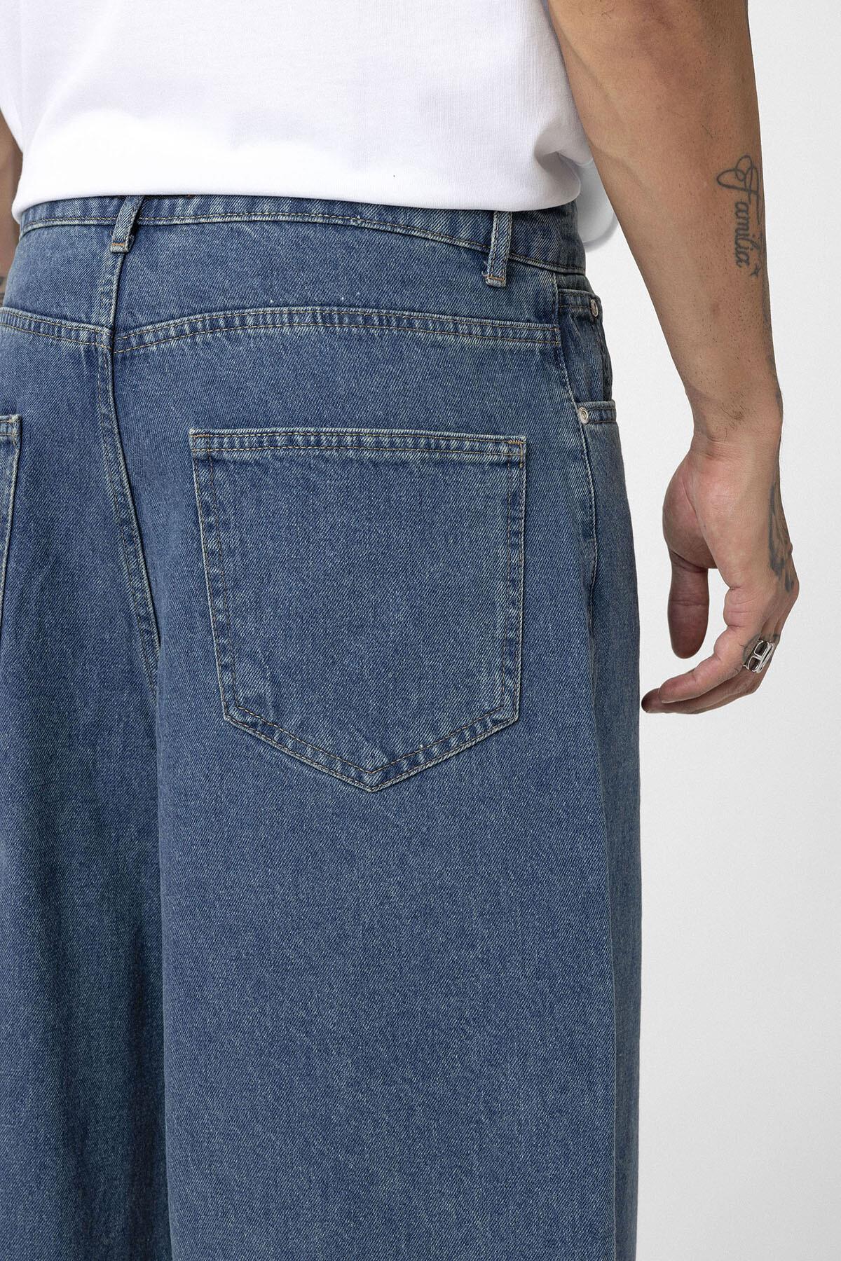 Super Baggy Fıt Jean Destroyed Denim