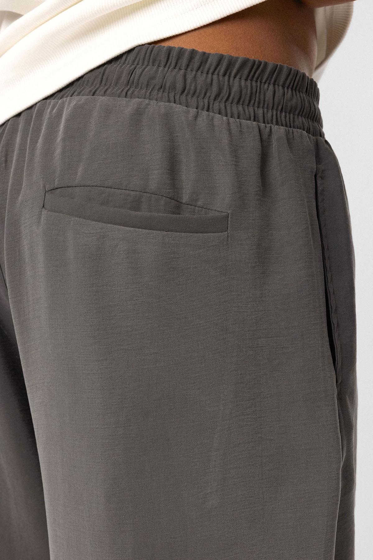 Yıkamalı Baggy Fit  Pantolon Antrasit