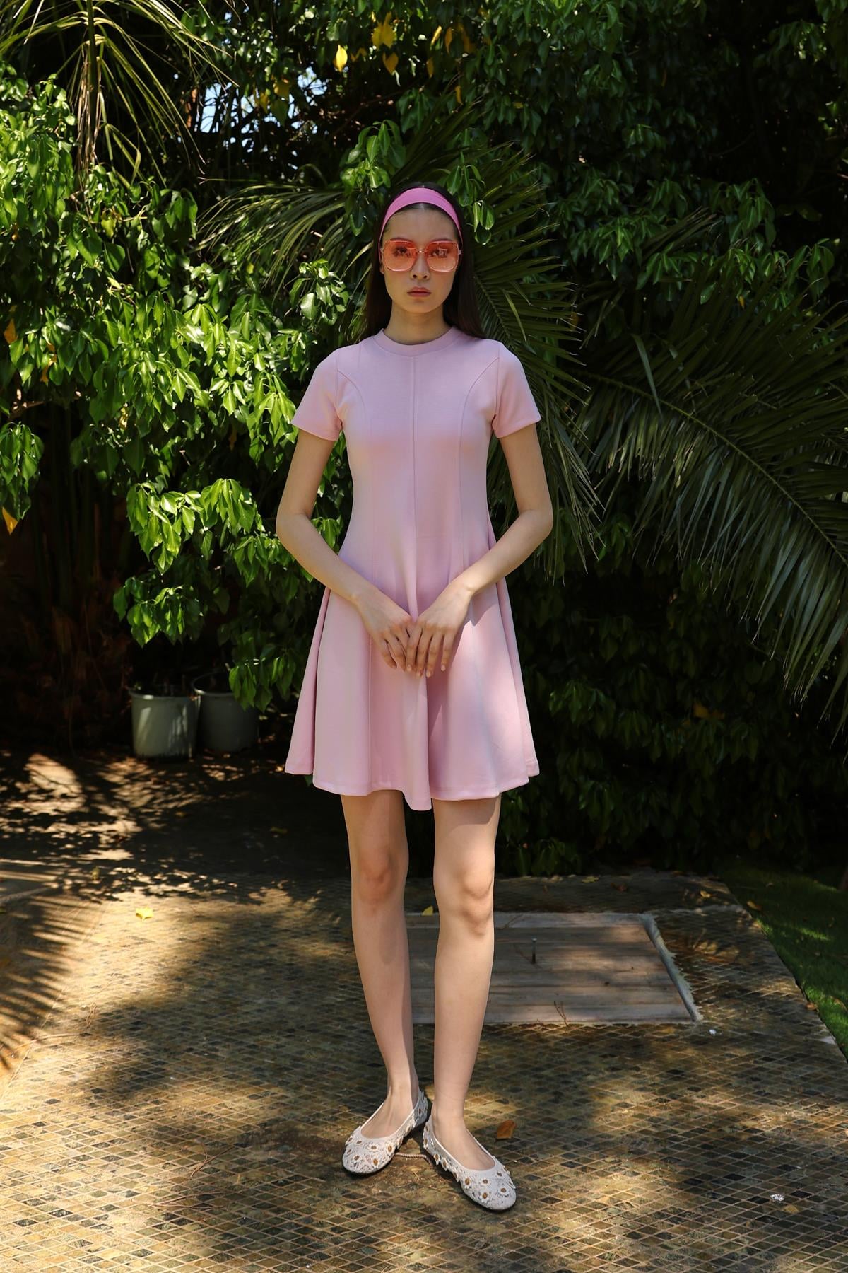 Soleil Modal Elbise Pembe