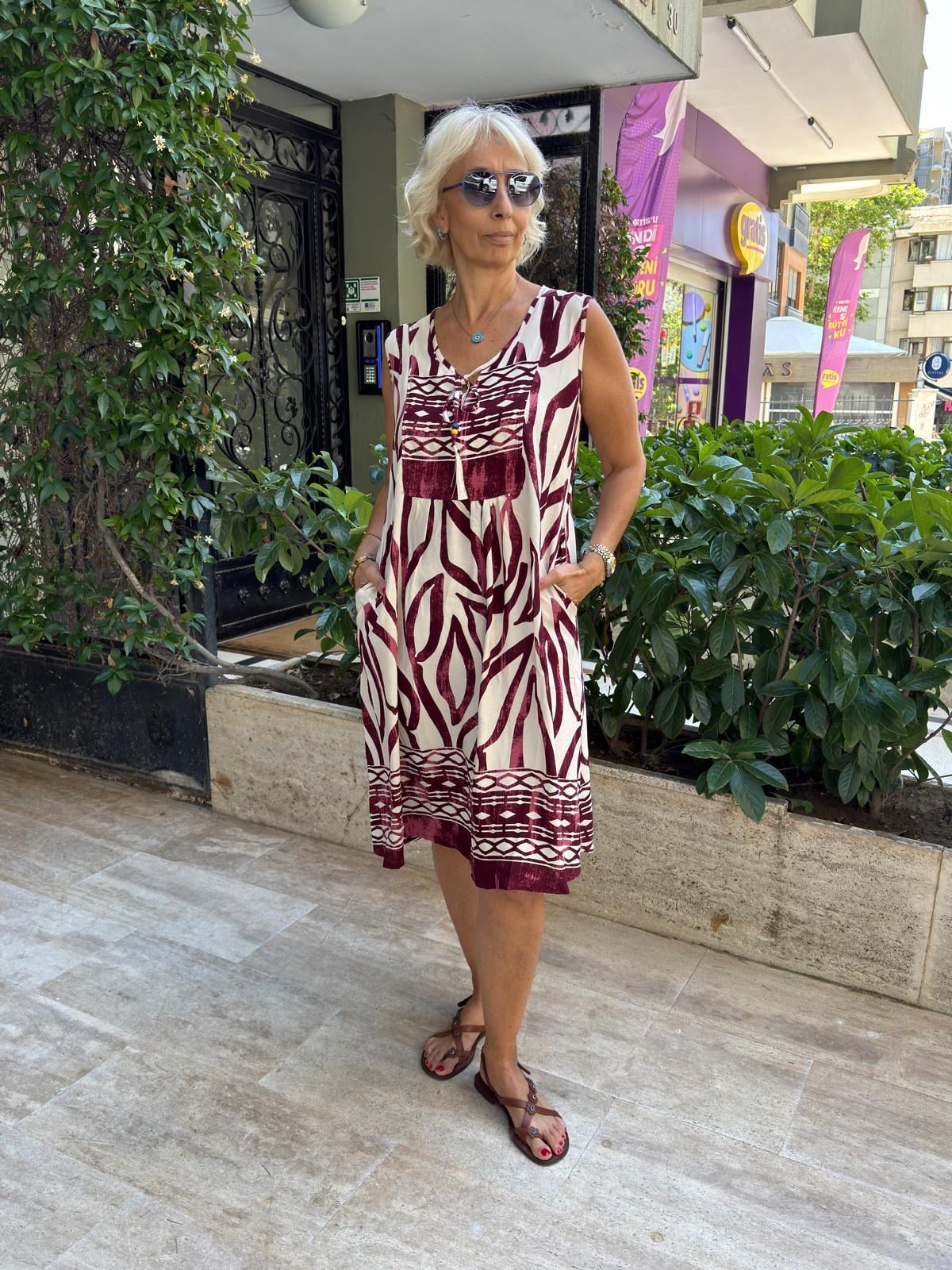 Bohem Askılı Elbise