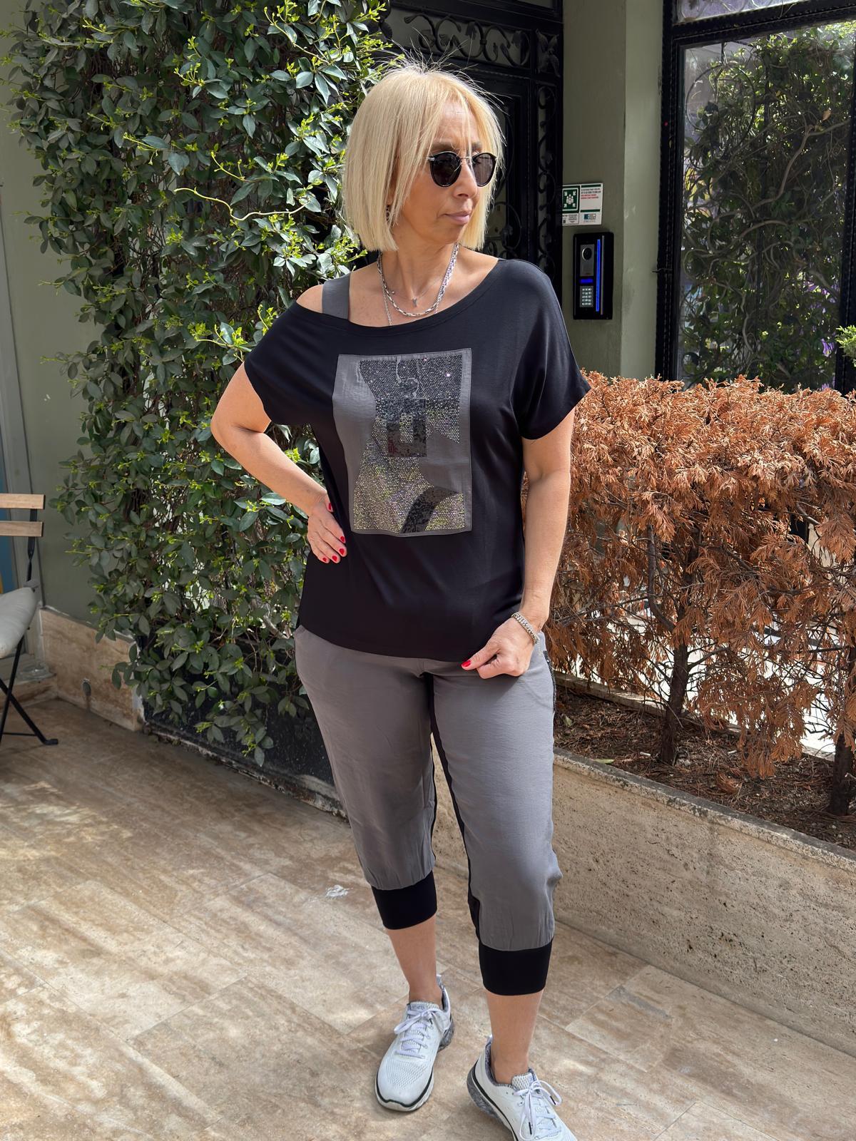 Modal Garnili Tek Omuz Tshirt