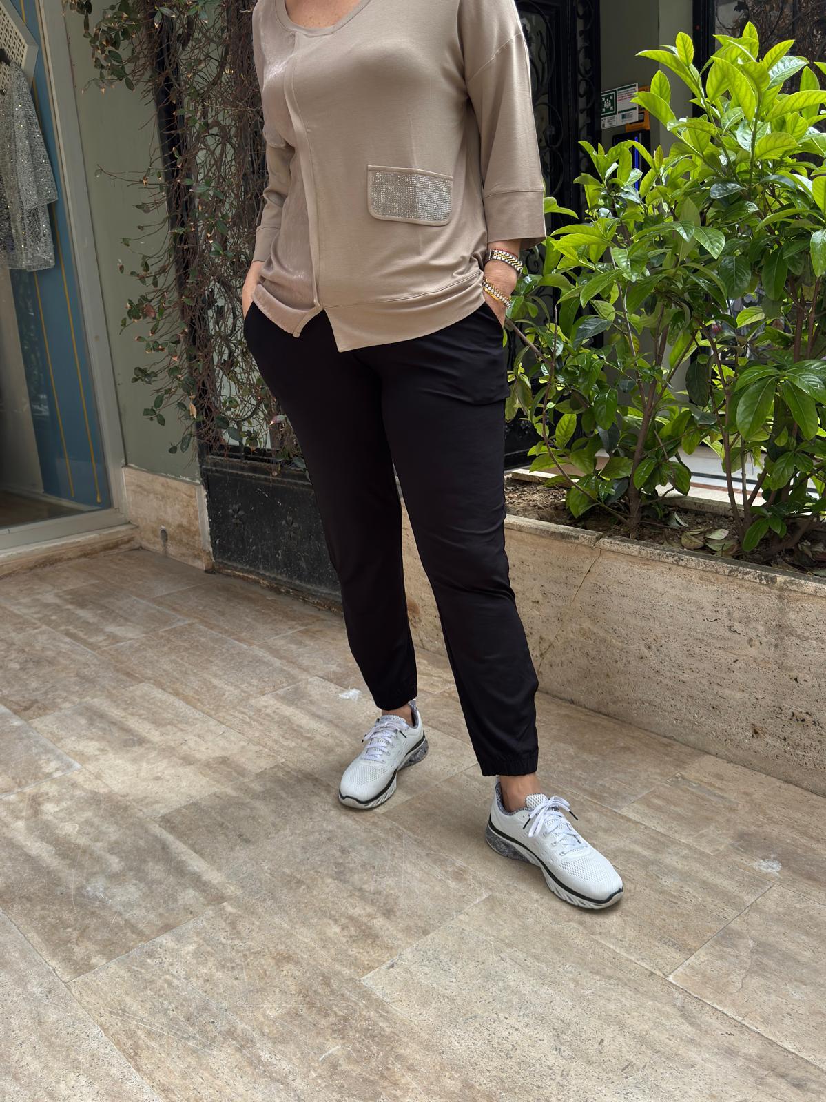 Parçası Yırtmaçlı Basic Pantolon