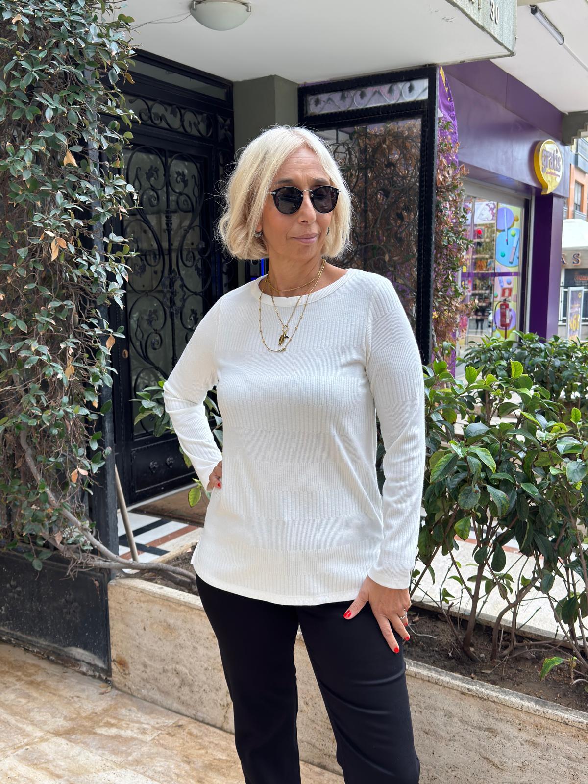 Sıfır Yaka Triko Bluz