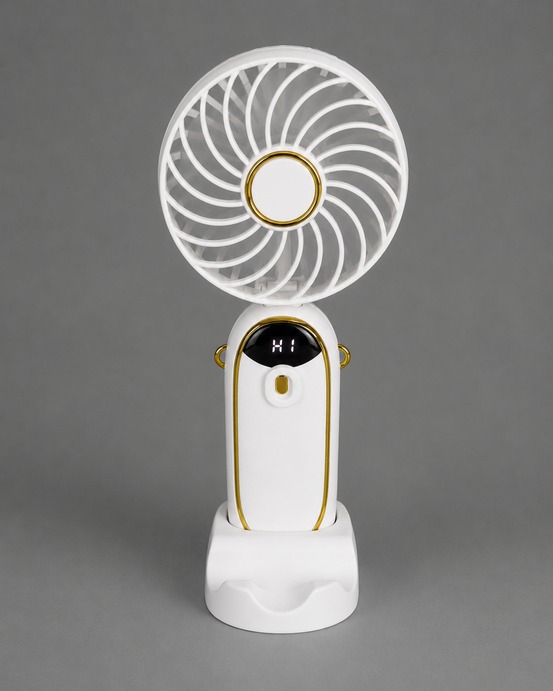 5 Kademeli Taşınabilir Mini Fan – Şarjlı, Sessiz USB Fan | Güçlü Hava Akışı, Uzun Kullanım Süresi (BEYAZ)