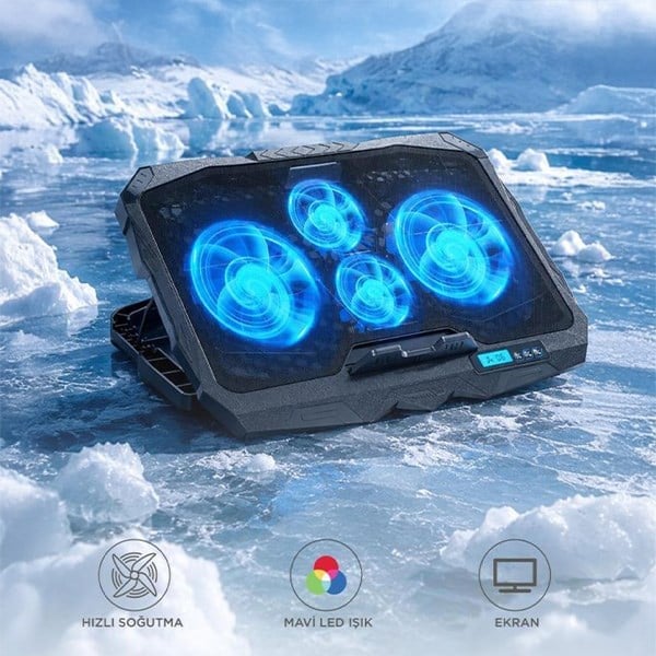 Ayarlanabilir Laptop Soğutucu Fan | Dizüstü Bilgisayar Isınmasını Azaltan Notebook Standı