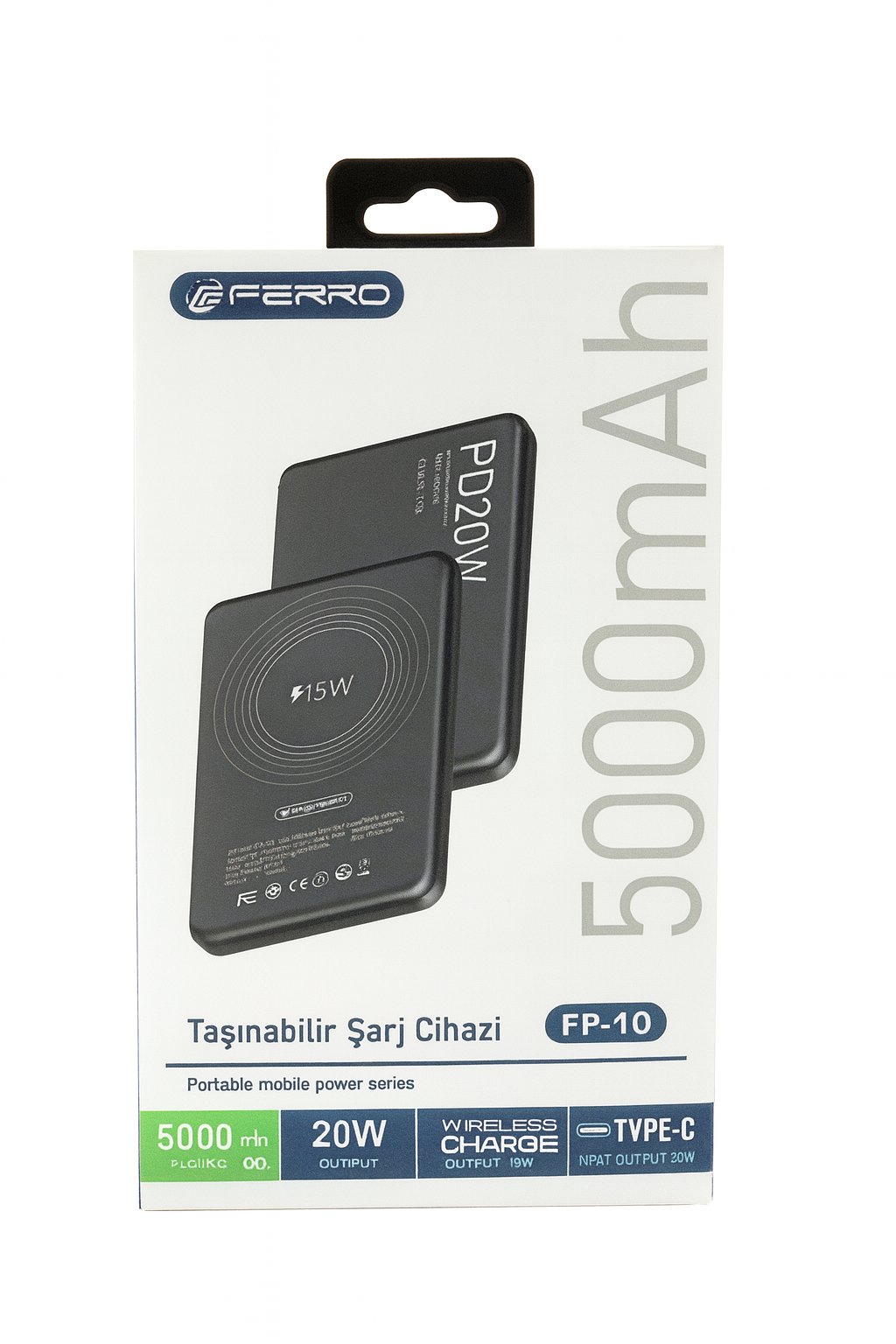 Ferrı FP-10 5.000 mAh  Magsafe Özellikli Powerbank