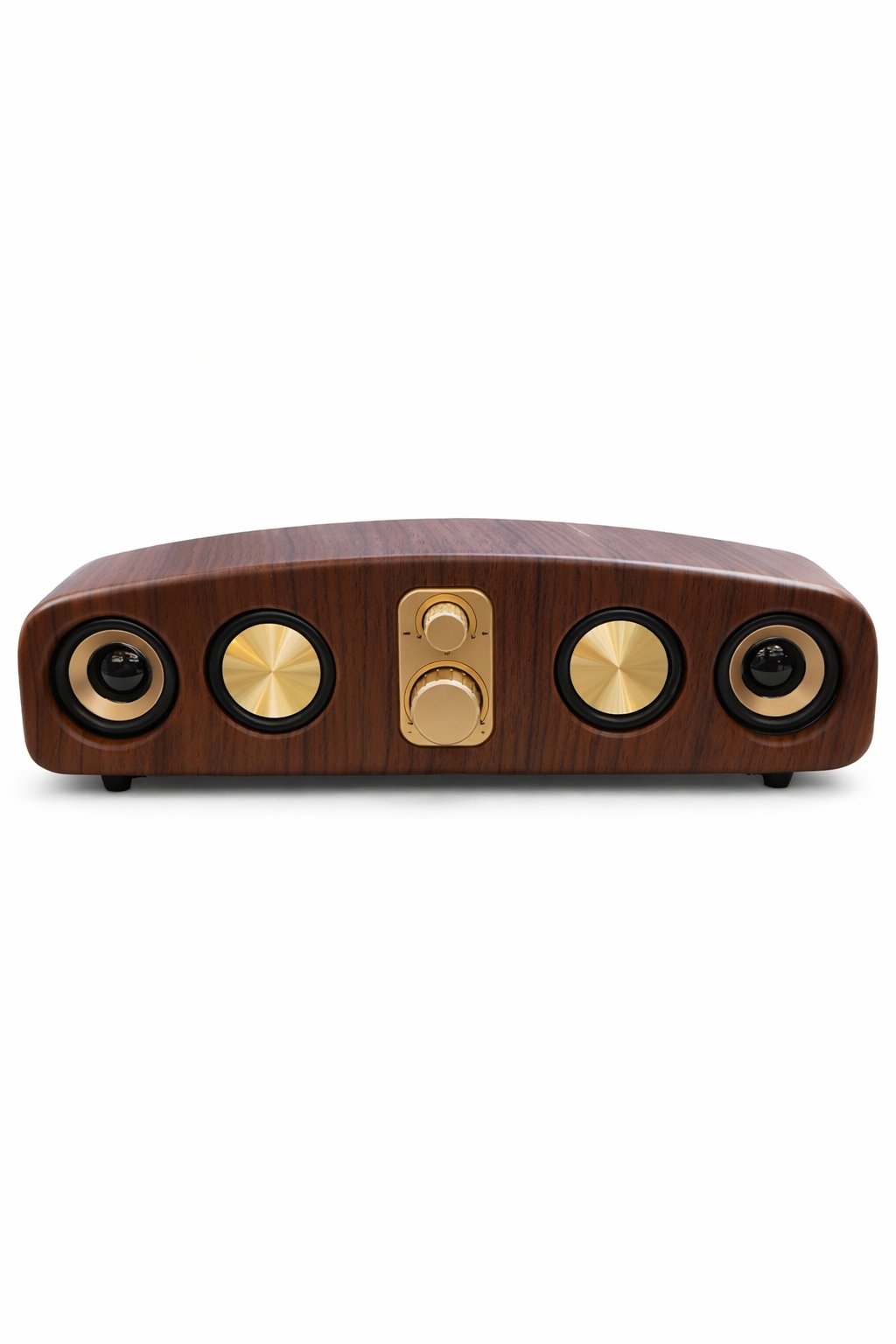 Ferro E-3403 10W Bluetooth Hoparlör | USB TF Kart AUX Destekli | Type-C Şarjlı Taşınabilir Speaker Ahşap