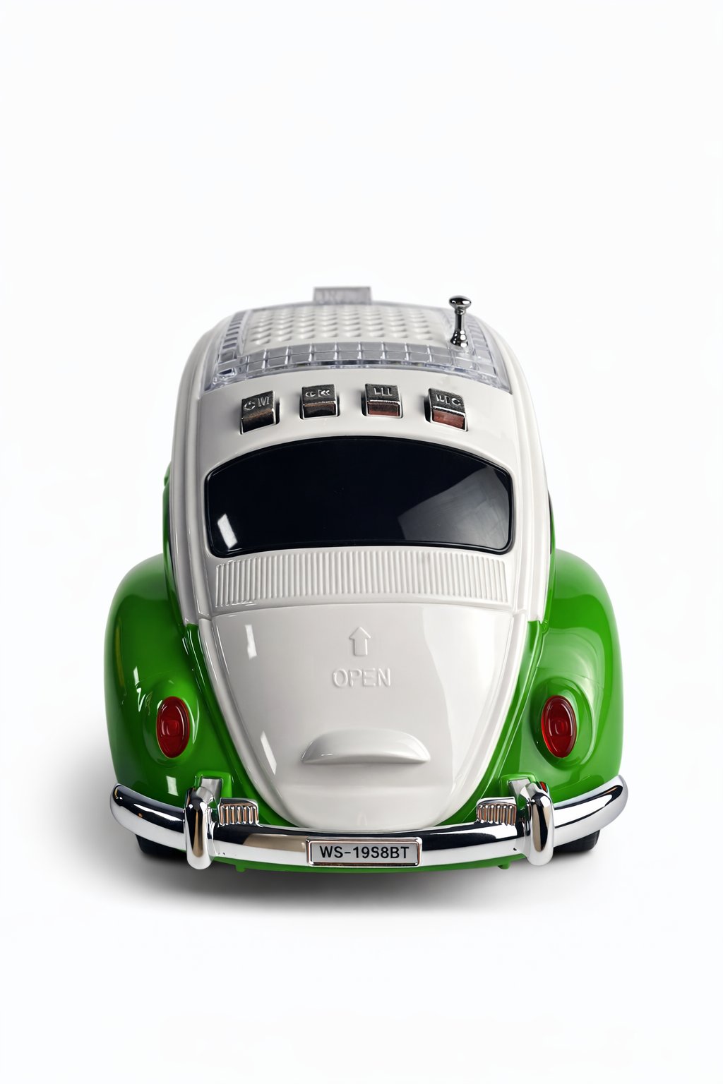 Ferro WS-1958BT Nostaljik Araba Görünümlü LED Işıklı Bluetooth,Hafıza Kartı,Usb Bellek,Aux Ve Radyo Destekli Hoparlör Yşil