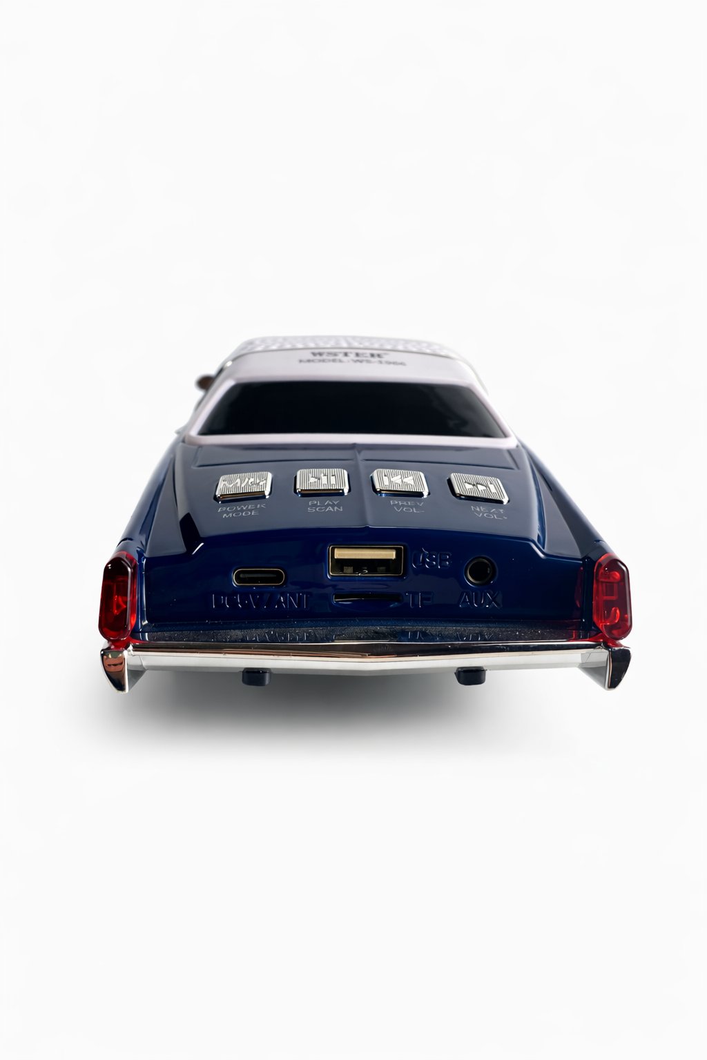 Ferro WS-1966 Nostaljik Araba Görünümlü Bluetooth,Hafıza Kartı,Usb Bellek,Aux Ve Radyo Destekli Hoparlör Mavi