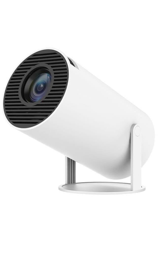 HY300 Pro Taşınabilir Sinema Projektörü Ev Sineması Bluetooth Android 11 Akıllı Projeksiyon Wifi Beyaz