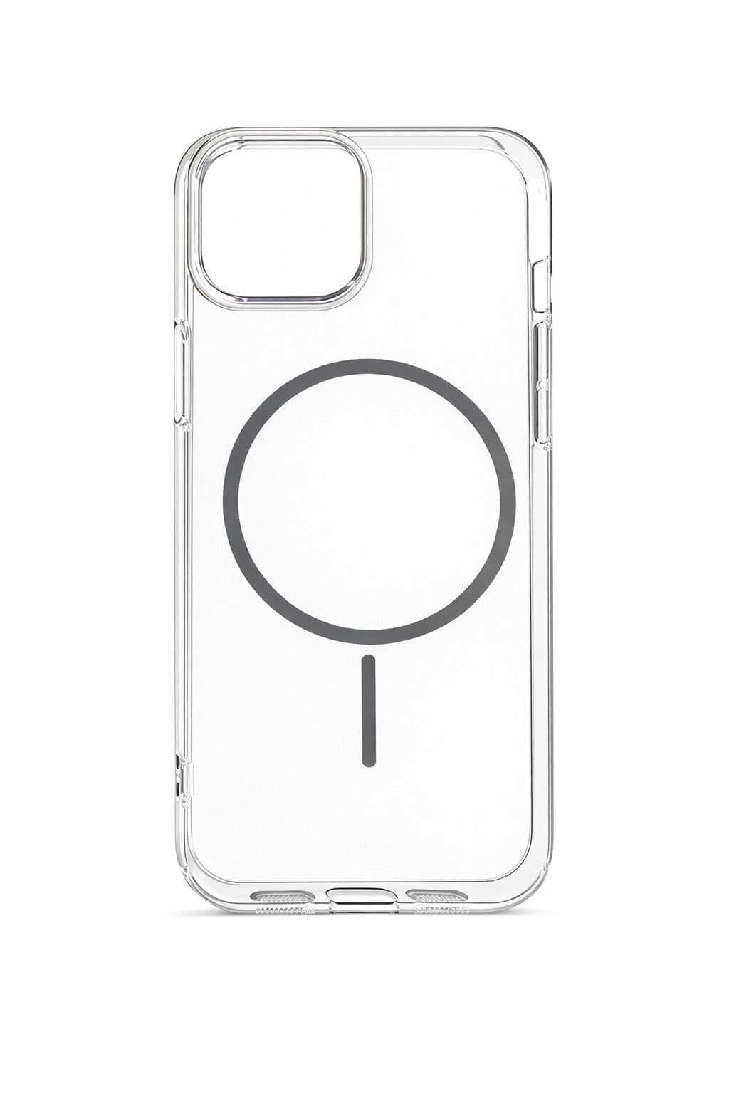 İPhone 12-12 Pro Uyumlu Magsafei Renkli Sert Mika Kılıf Gri