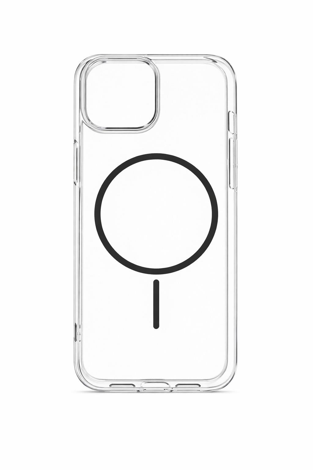 İPhone 12-12 Pro Uyumlu Magsafei Renkli Sert Mika Kılıf Siyah