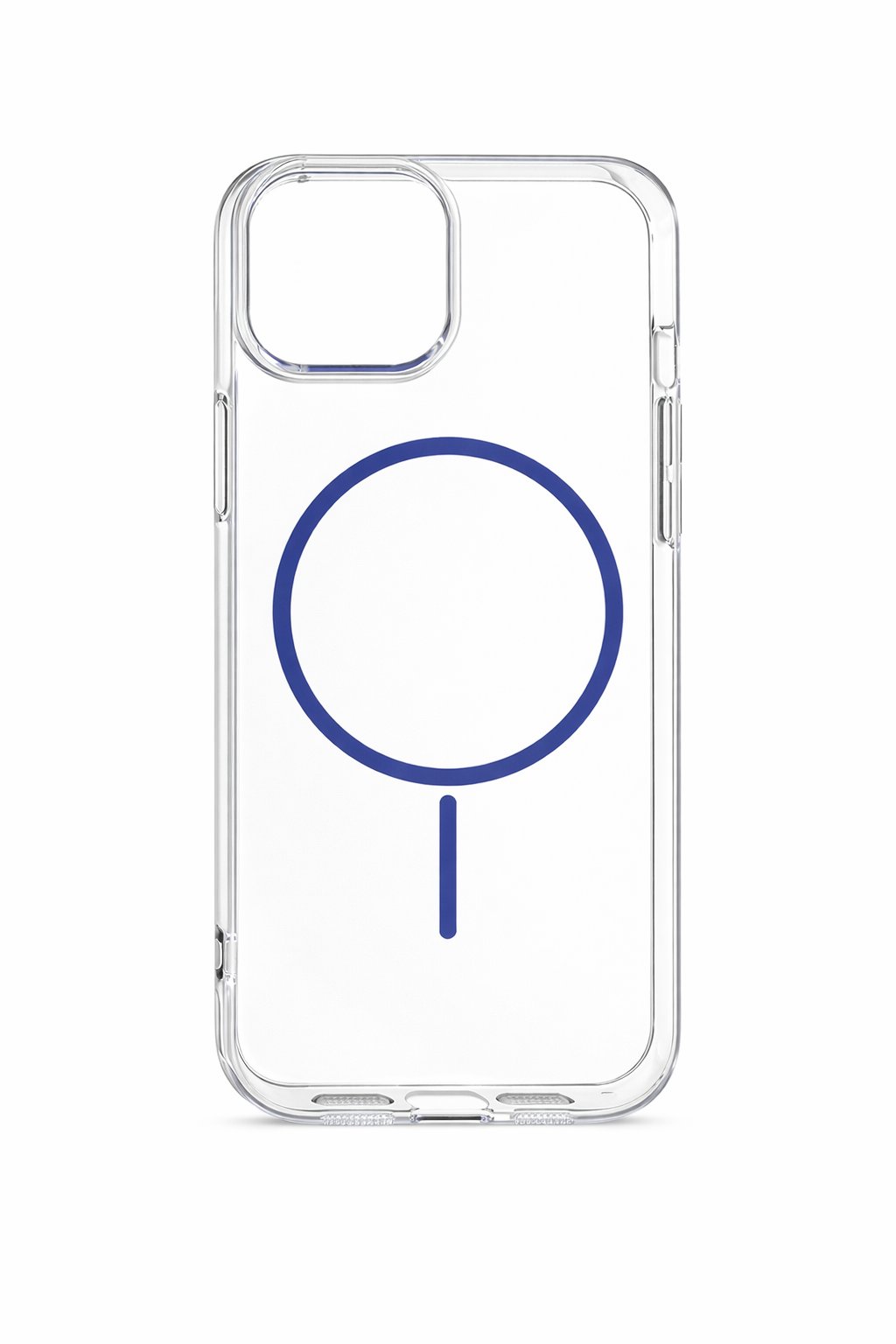 İPhone 15 Pro Uyumlu Magsafei Renkli Sert Mika Kılıf Mavi