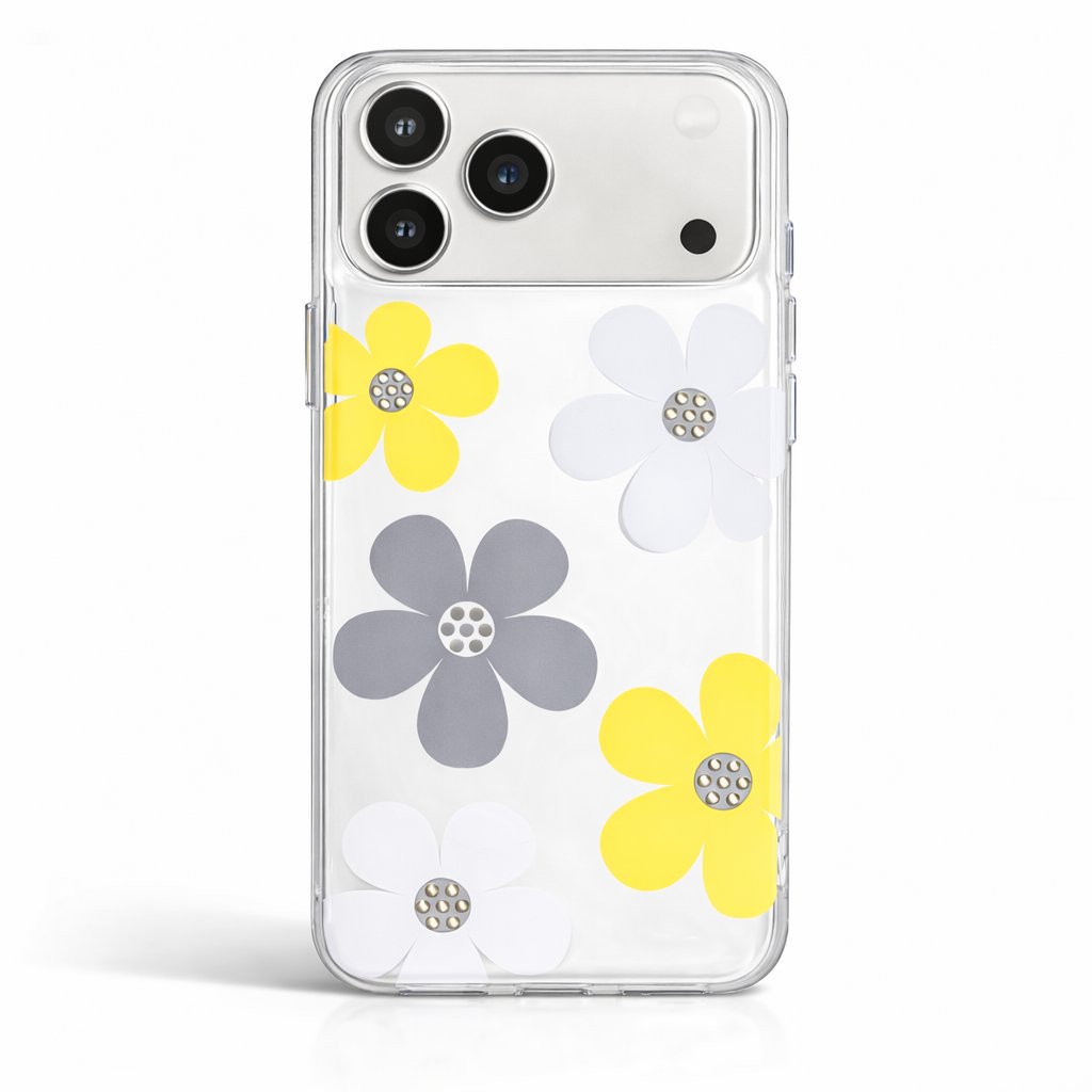 İPhone 17 Pro Max Uyumlu Çiçek Desenli Kılıf