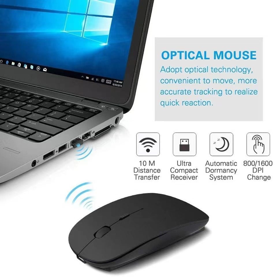 Kablosuz Sessiz Mouse – Ergonomik Wireless Mouse