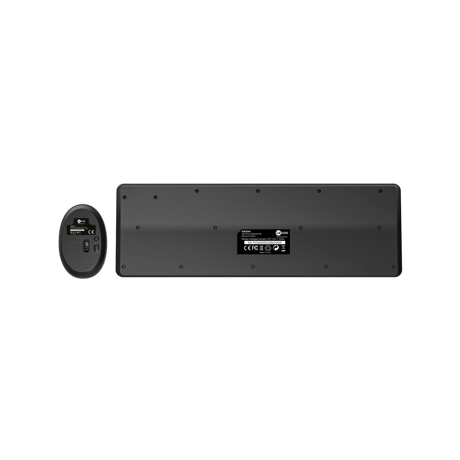 Kablosuz Türkçe Q Klavye Mouse Set – 2.4GHz USB, Sessiz Tuşlar, Ofis & Ev Kullanımı İçin Ergonomik  (SİYAH)  (Lecoo KW204 )