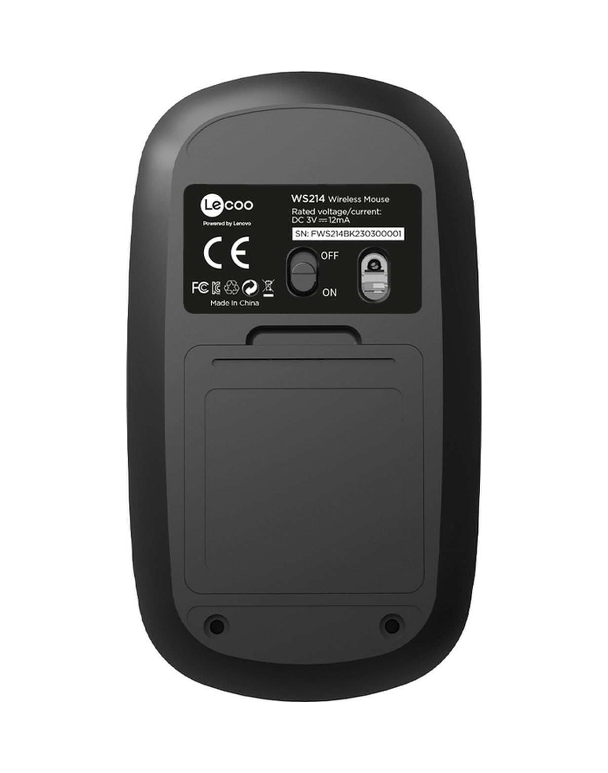 Lenovo Lecoo WS214 Sessiz Ergonomik Kablosuz Mouse – 2.4GHz Optik, USB Alıcılı, Hassas DPI, Ofis & Laptop Uyumlu, Türkiye Garantili