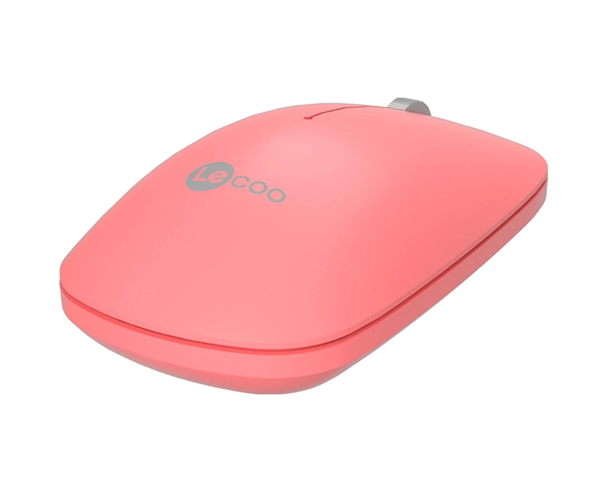 Lenovo Lecoo WS214 Sessiz Ergonomik Kablosuz Mouse – 2.4GHz Optik, USB Alıcılı, Hassas DPI, Ofis & Laptop Uyumlu (Pembe)