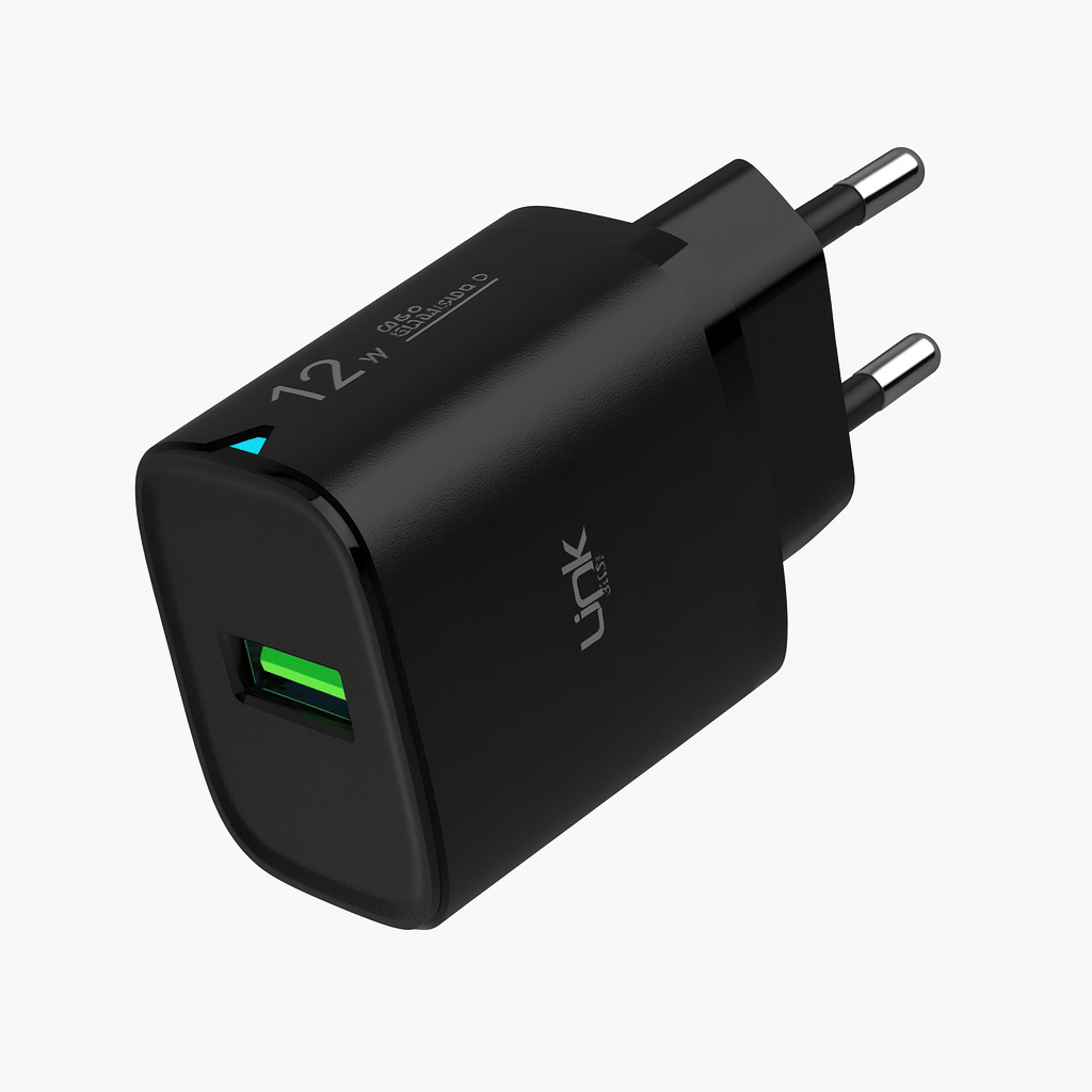 LinkTech C301 Strong 12W Micro USB Kablolu Hızlı Şarj Adaptörü Siyah