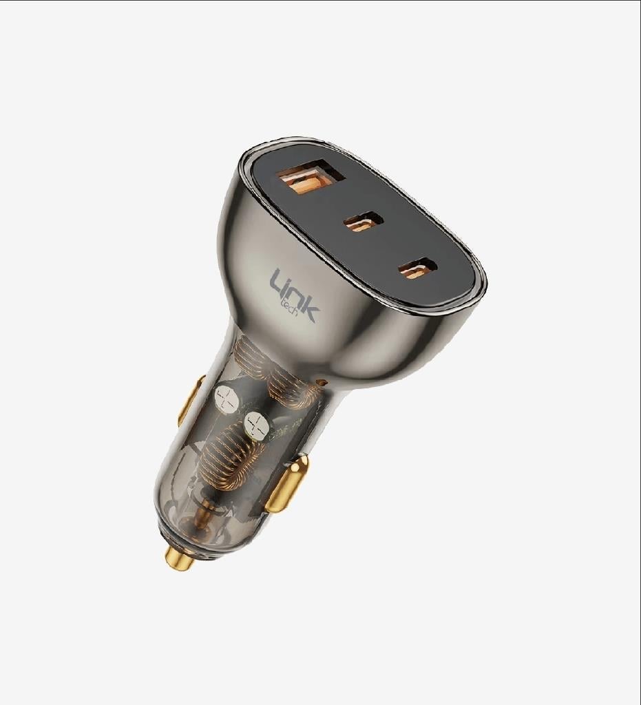 LinkTech C506 Şeffaf 80W Çift PD (30+20W)& QC 30W Süper Hızlı Araç Şarj Cihazı 