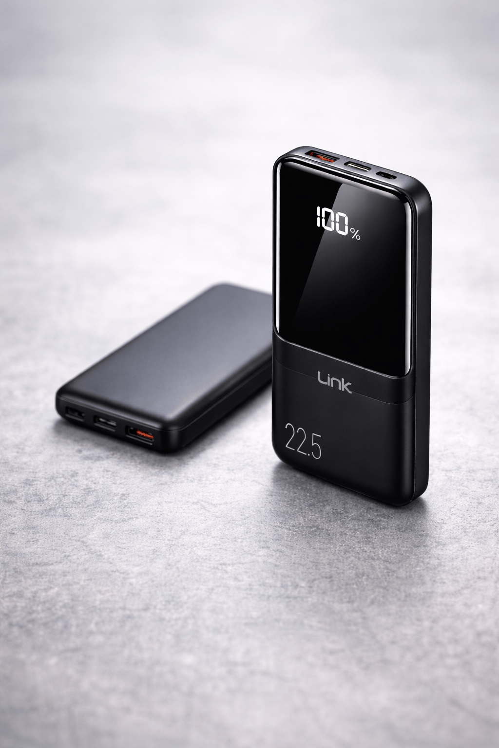 LinkTech EF94 Dijital Ekranlı 22,5W  9000 mAh PowerBank Siyah
