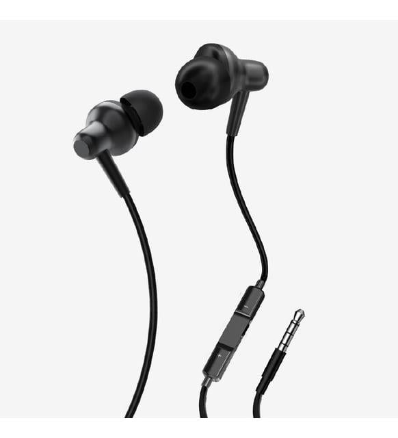LinkTech H675 Premium Metal Super Bas Silikonlu Kulak içi 3.5mm AUX Kablolu Siyah Kulaklık