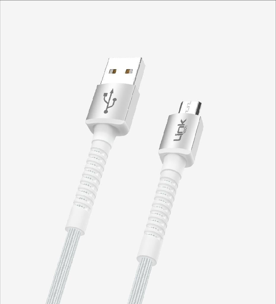 LinkTech K551 Safe & Fast 1m Örgülü Metal Başlı Micro USB Şarj Kablosu