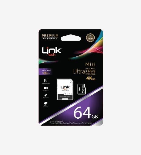 LinkTech M111 Premium Mikro SD 4K Ultra 64 GB Hafıza Kartı