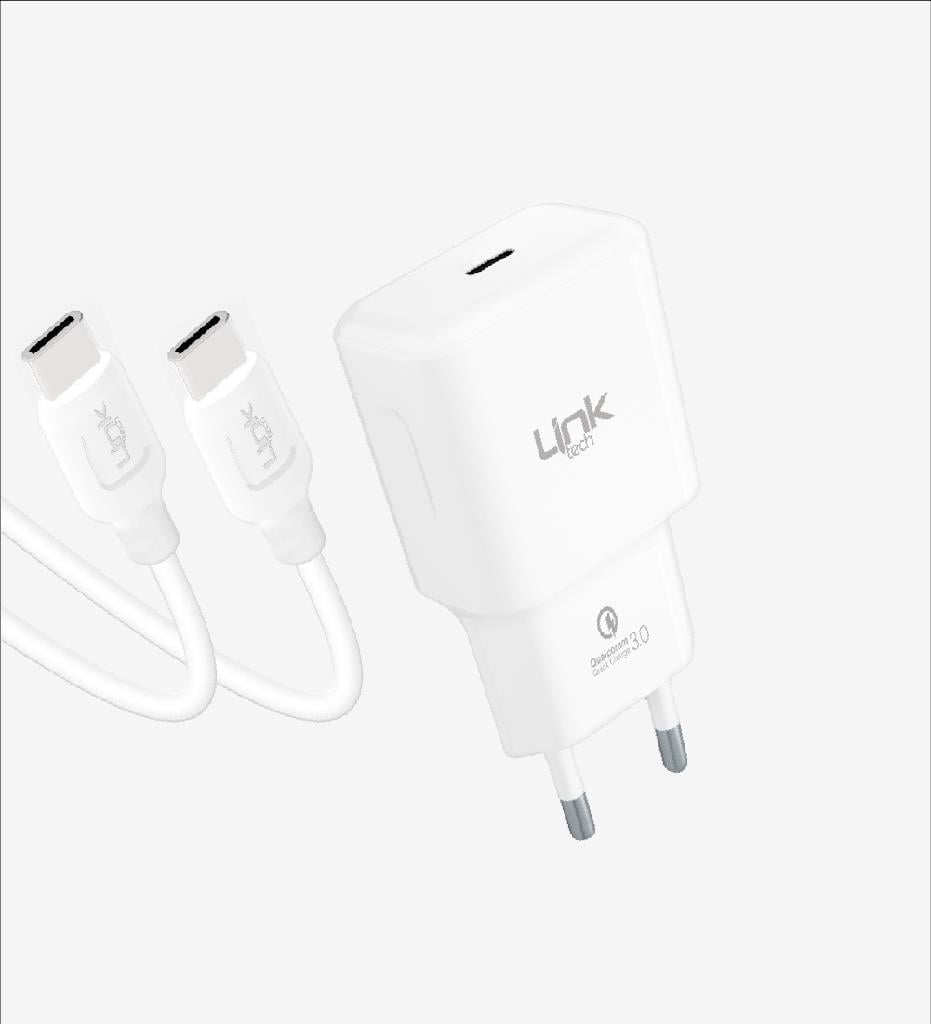 LinkTech T455e Strong ECO Çevre Dostu 20W Type-C Type-C Kablolu Şarj Aleti