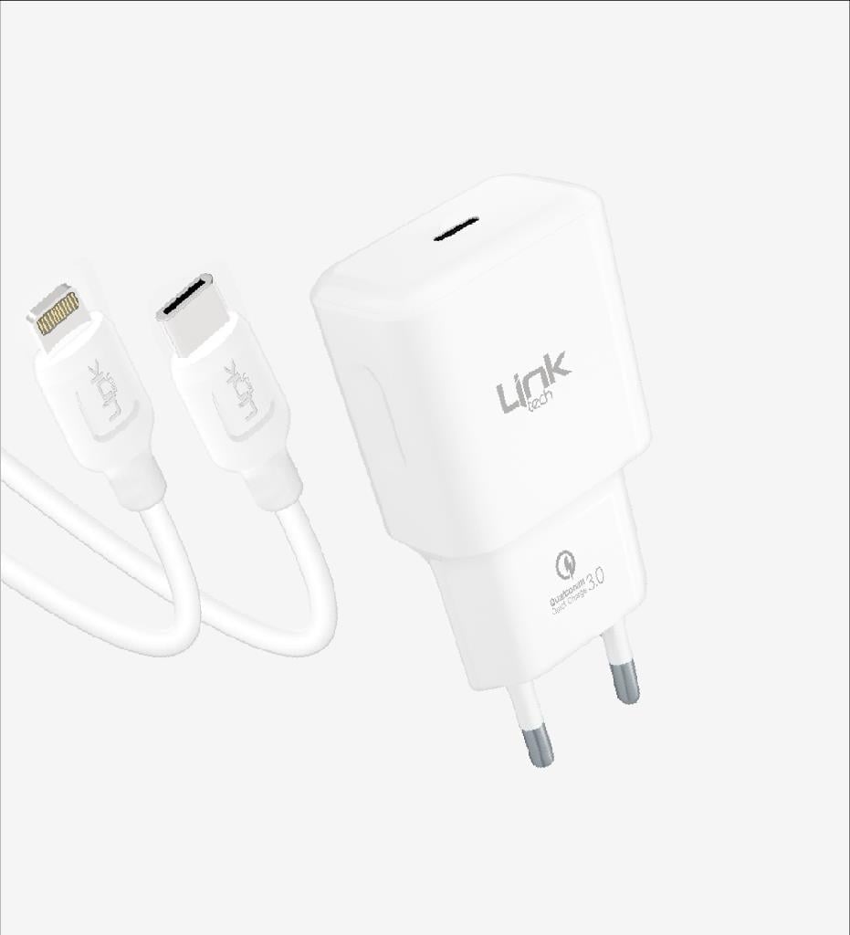 LinkTech T456e Strong ECO Çevre Dostu 20W Type-C Lightning Kablolu Şarj Aleti