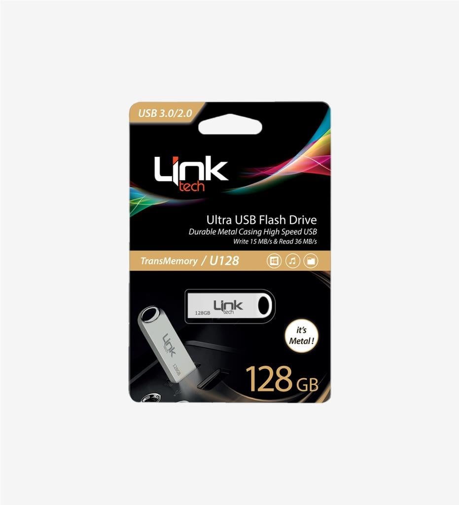 LinkTech U128 Ultra Metal 36mb/s 128GB USB Flash Bellek