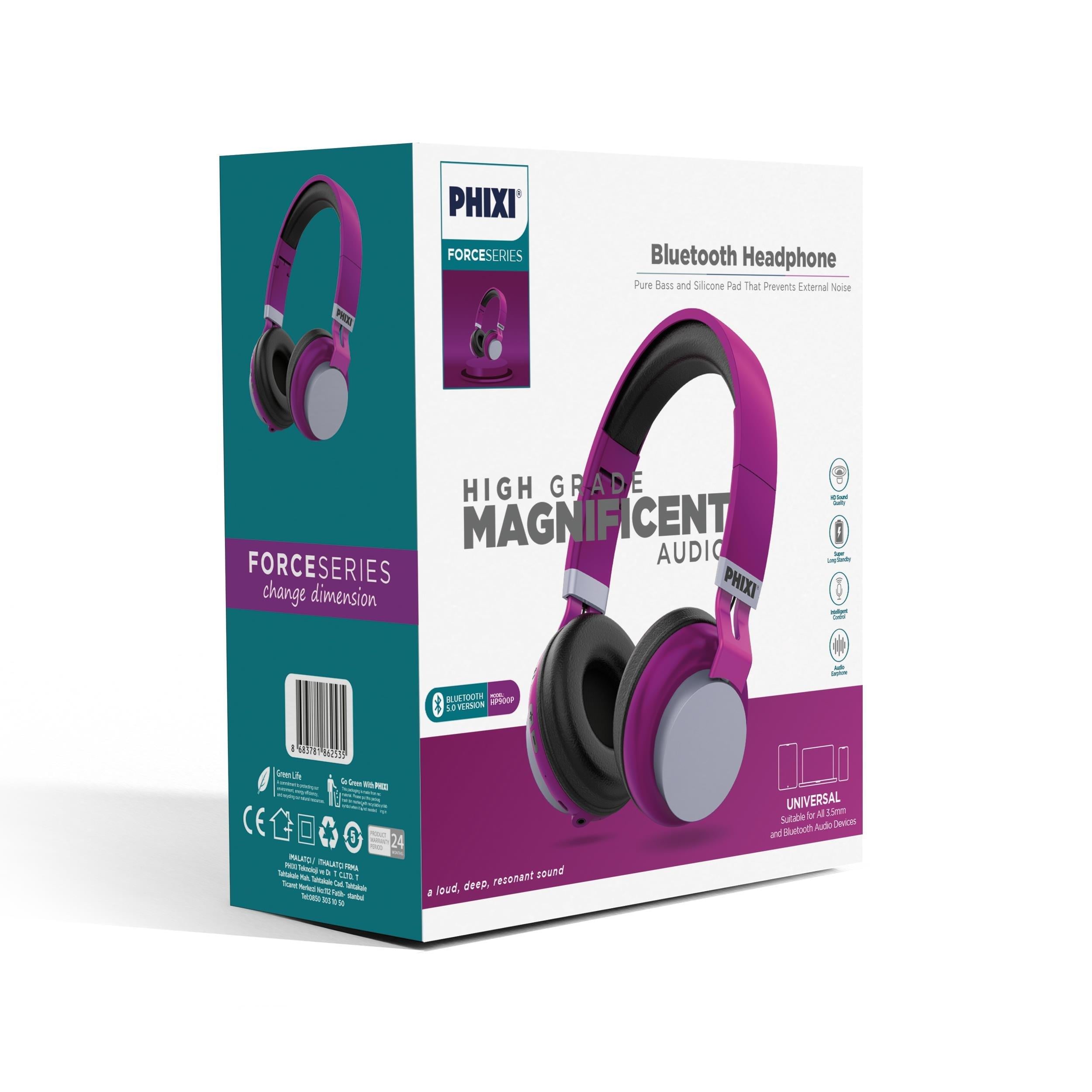 Phixi Force HP900P Pembe Bluetooth Kafaüstü Kulaklık