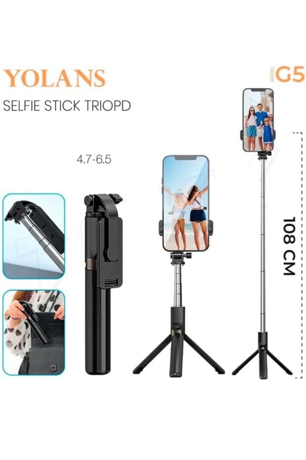 Profesyonel Çekim Artık Cebinde! 360° Döner Katlanabilir Tripod (G5)