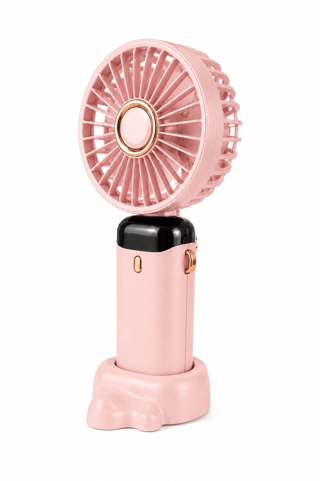 TELKUR N15 PEMBE Mini Klima 5 Kademeli Şarjlı Taşınabilir Dijital Led Göstergeli Boyna Asmalı El Fanı Vantilatör
