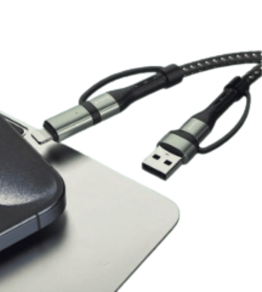 TELKUR RE-10 RESHURK 4in1 Usb-C & Type-C - Type-C & Lightıng Hızlı Şarj - Hasır Kablo 65W
