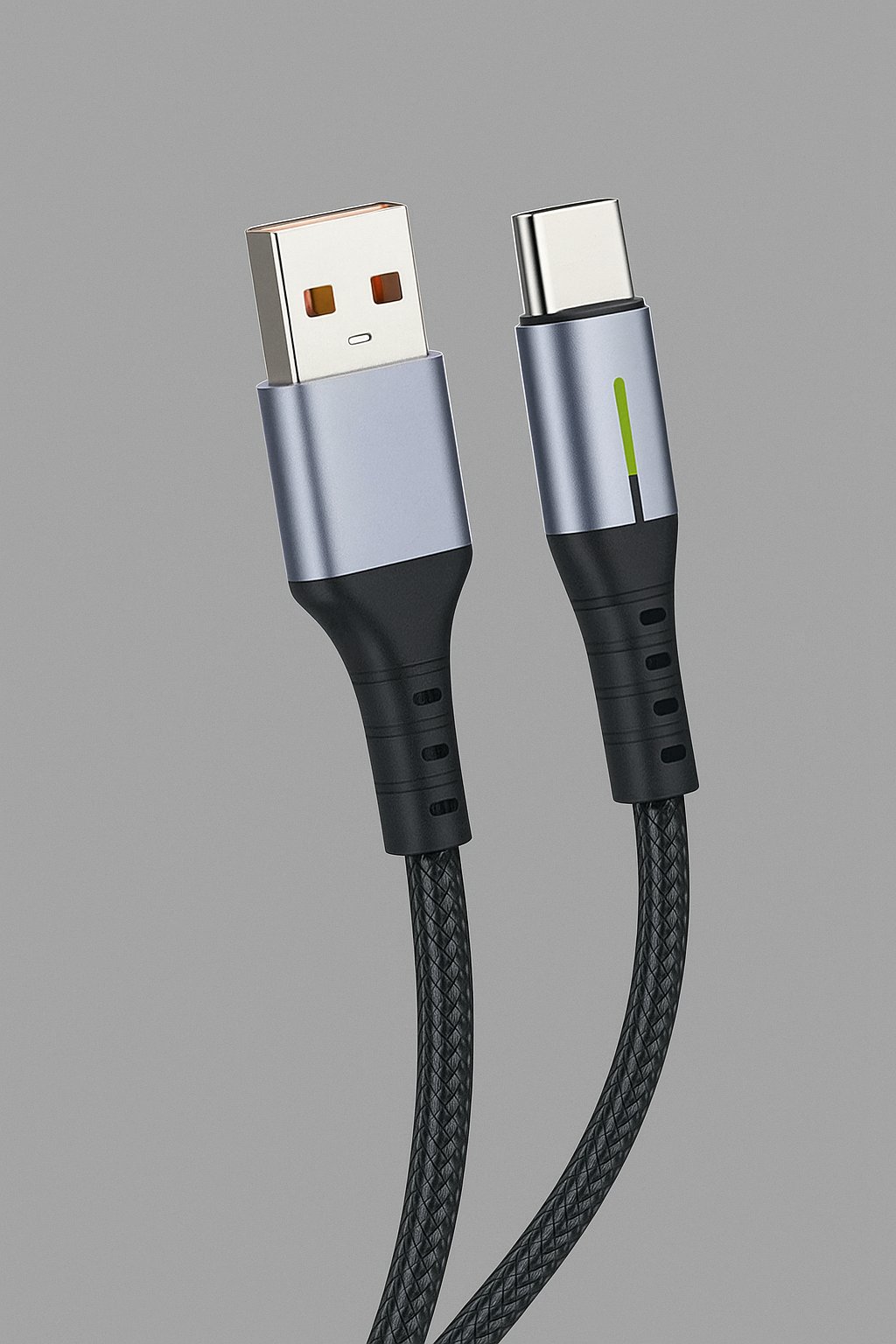 TELKUR Reshurk RE-044 Usb-c & Type-c Metal Uclu 1000cm 3A Hasır Data - Şarj Kablosu
