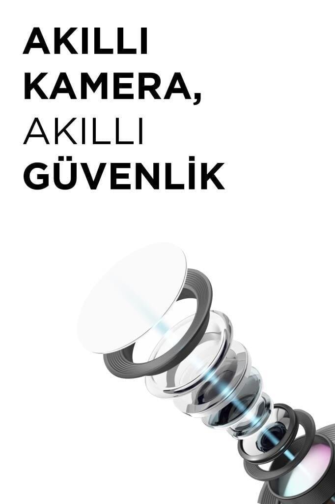 Torima CMR30 Beyaz Şarjlı Duvar Lambası Görünümlü Dış Mekan Kamerası Akıllı IP Güneş Enerjili Kamera Beyaz