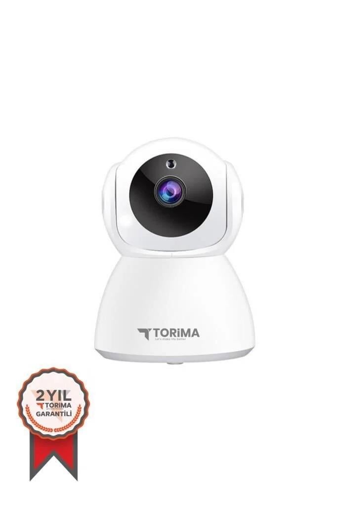 Torima CMR8 Güvenlik Kamerası 360 Derece Dönebilen Full Hd Smart Ip Kamera Beyaz