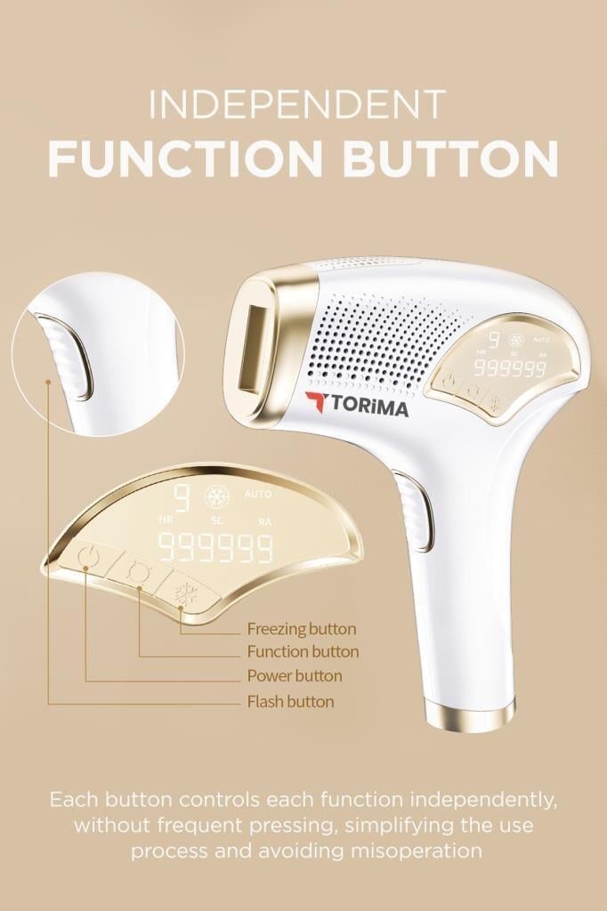Torima Ipl Buz Başlıklı Lazer Epilasyon 999.999 Atım Otomtk/manuel Dokunmatik Ekran Ağrısız Vücut Cihazı